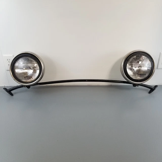 Antique Ford Model A B T Ford Headlight Bar w/Ford Script Twolite Buckets