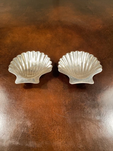 Two (2) Black, Starr & Gorham Sterling Silver Shell Nut Trays w/No Monogram