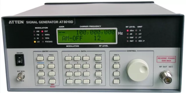 High-Frequency RF Signal Generator 5KHz-1100MHz 1GHz AC110-220V AT8010D 2