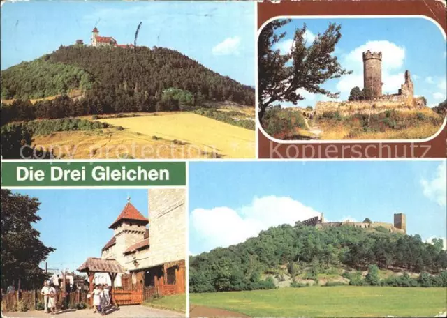 72337225 Arnstadt Ilm Die Drei Gleichen Veste Wachsenburg Ruine Muehlburg Burgru