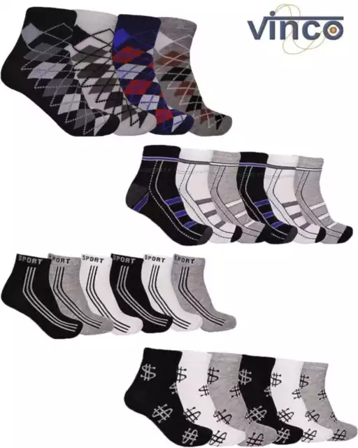 12 Pairs Men's Ankle Quarter Crew Casual Sport Socks Low Cut Socks 9-11 ,10-13