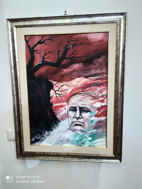 Komar Quadro su tela con cornice in vero legno – Golden Eye – Dimensioni 30 x 40 cm – Quadro su tela, paesaggio, soggiorno, camera da letto