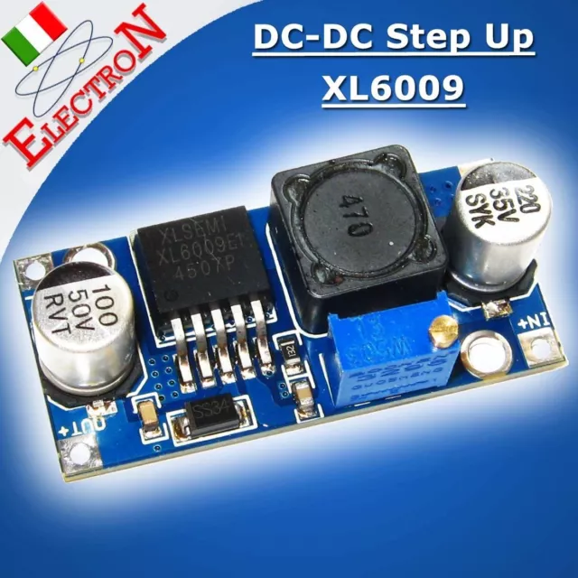 Convertitore DC-DC step up XL6009 da 3.2V-32V a 5-38V Alimentatore Upgrde LM2577