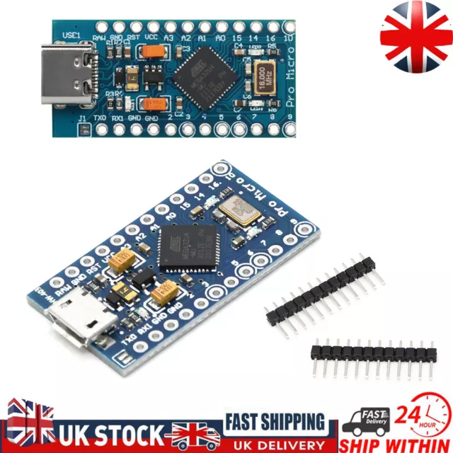 MICRO / TYPE-C USB ATMEGA32U4 DC 5V 16MHz Board For Arduino Replace Pro Mini UK