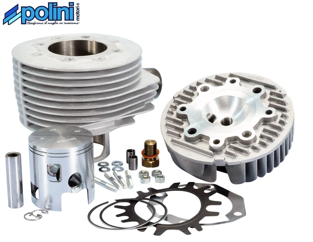Kit haut moteur 47mm 75 DR Racing fonte 3 transferts pour scooter VESPA 50 2T P
