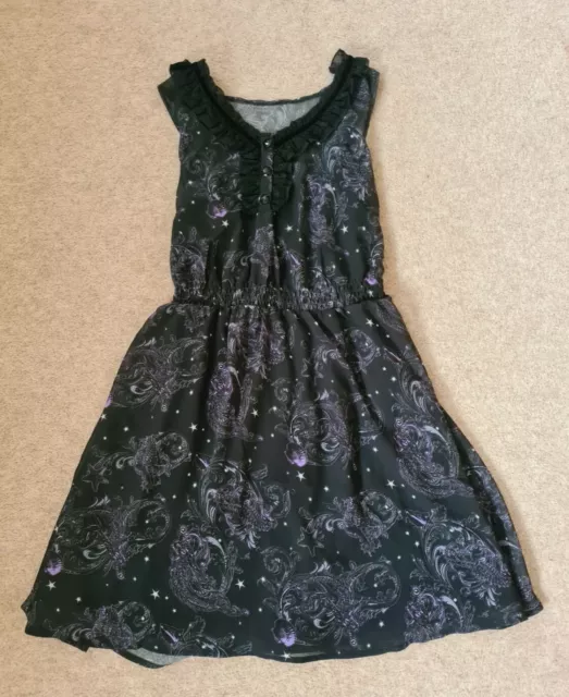 Alchemy by Spin Doctor Black & Purple Sea Witch Dress Size S Hell Bunny Gothic