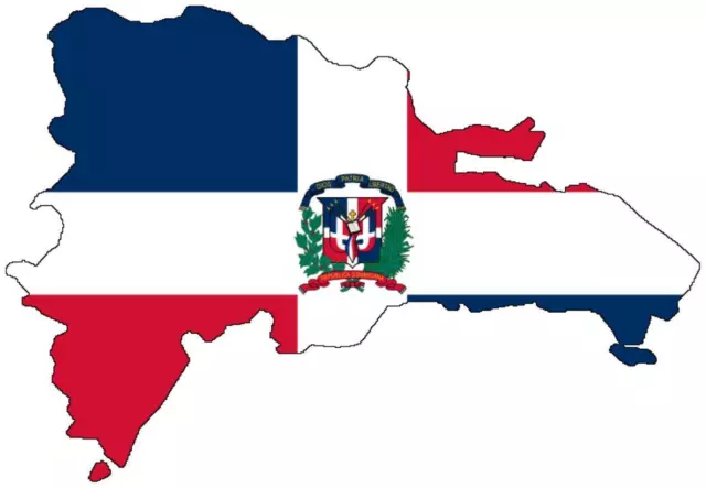 AUFKLEBER STICKER DECAL flagge fahne landkarte karte Dominikanische  Republik EUR 3,29 - PicClick DE
