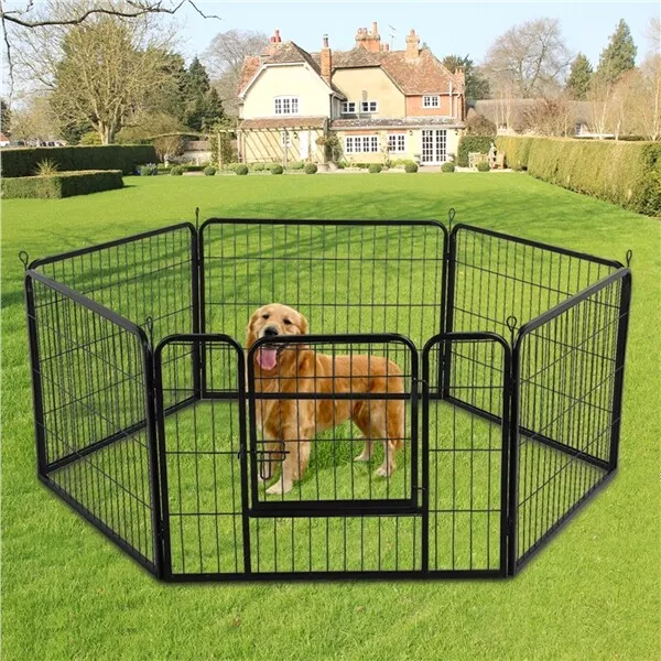 6 Panel Dog Pen Foldable Pet Puppy Playpen for Cat/Rabbit/Small Animal 60cm High