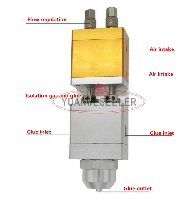 Two-liquid Suction Type Precision Dispensing Valve Dispenser Valve 0.01ML 3MM