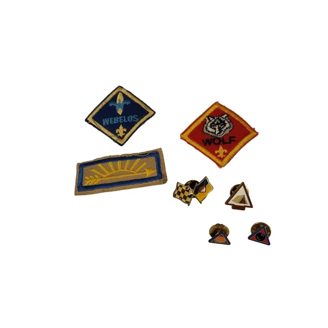 Vintage Boy Scouts Badges Patches And Lapel Pin Lot Of 7