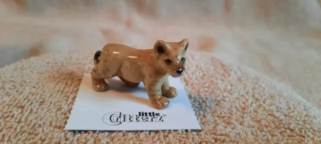 LITTLE CRITTERZ Lion Cub "Kruger" Miniature Figurine New FREE SHIPPING LC424