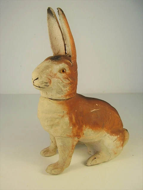 Antike große Osterhasen Füllbox Pappe - Masse vor 1945