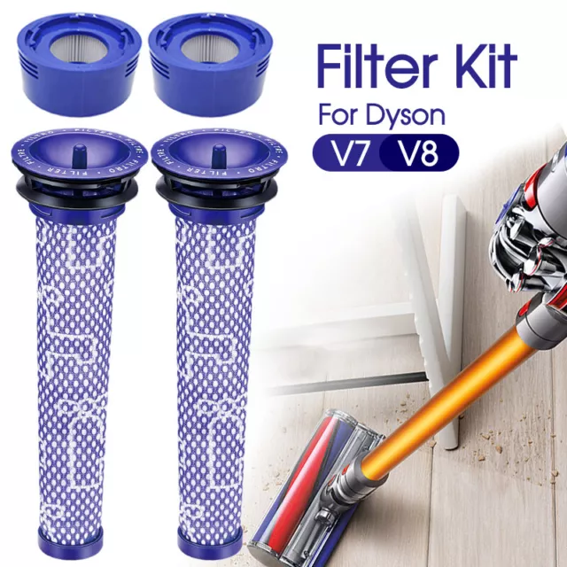 3X FILTER KIT With Brush For Dyson V7 V8 Animal Por+ Absolute Motorhead  Trigger