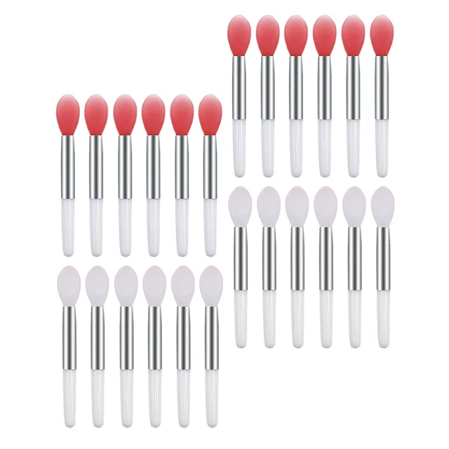 24pcs Brosses à lèvres Silicone Brussages de maquillage à lèvres