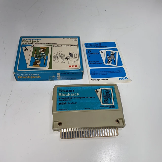 RCA Studio II TV Arcade Blackjack Program Cartridge 18V600 Untested