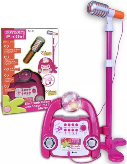 *NEW* Bontempi iGirl Electronic Boom Box with Showtime Stage Microphone 3+