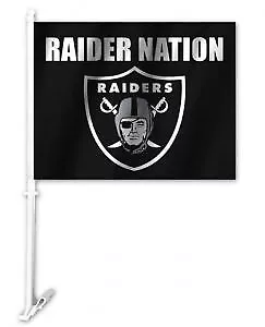Oakland Raider Nation Car Flag