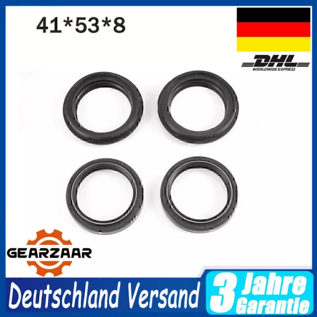 Gabelsimmerringe Staubkappen Set 41*53*8 für Honda Kawasaki ER Suzuki GSF Yamaha