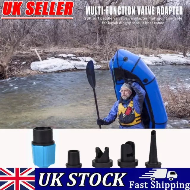 Rubber Boat Air Valve Adapter Paddle Board Canoe Kayak Air Valve Pump Converter