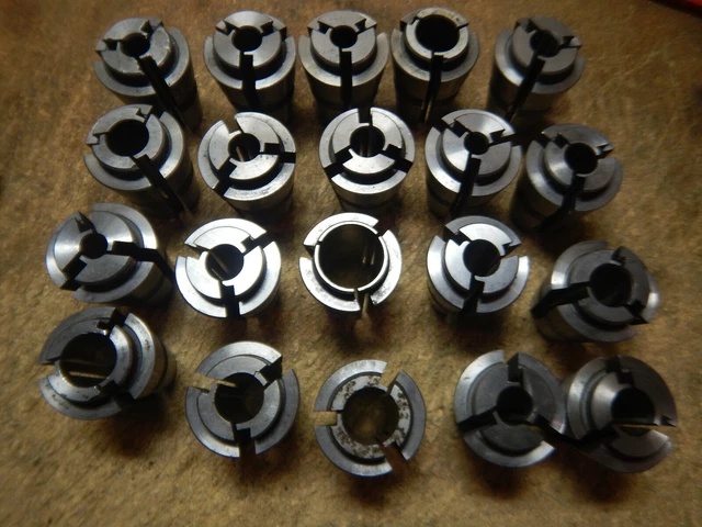 Pile  Balas And Sandvik C8 Spring Collets Fractional Sizes Machinist Tooling