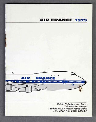 Air France 1975 Airline Brochure Boeing 747