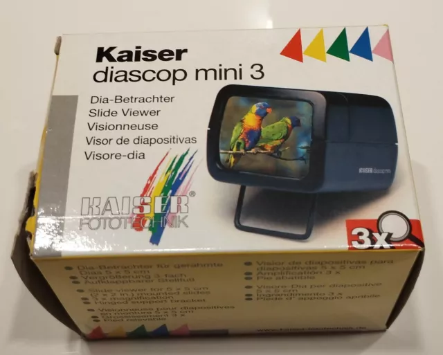 Dia Betrachter von Kaiser Fototechnik -  diascop mini 3 - für Dias 5x5 cm -