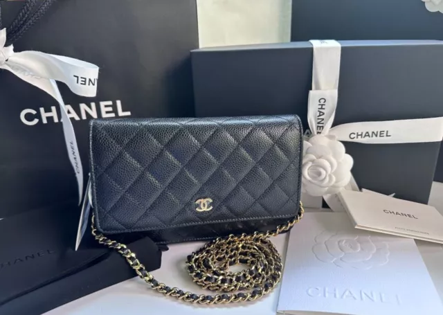 Chanel WOC Bag Blue Caviar Leather - Dark Silver Hardware