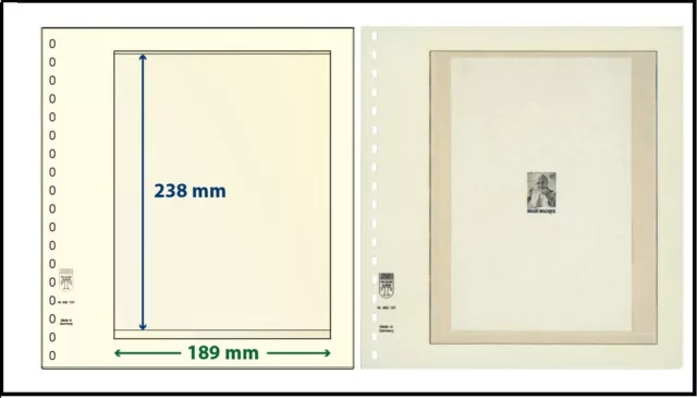 1 LINDNER 802107 T-Blanko-Blätter Blankoblätter 1 Tasche 238  x189mm