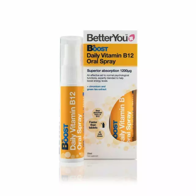 Betteryou Boost Journalier Vitamine B12 Oral Spray pour Énergie 25 ML, 192