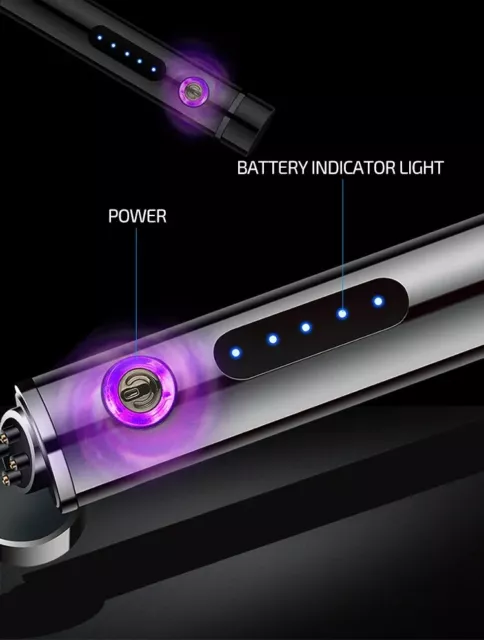 Mechero Encendedor USB Recargable Mechero Eléctrico Sin Gas Sin Llama, con LED