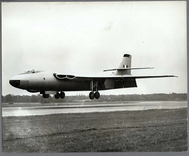 Vickers Valiant Bomber Raf Wittering Large Vintage Original 1956 Press Photo