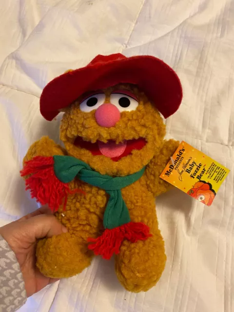 Baby Fozzie Bear Muppets Jim Henson McDonalds's 1988 Christmas w/ tag Pristine