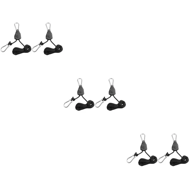 6 Pcs Wachsen Licht Kleiderbügel Interne Getriebe Ratschen Pulley Seil Aufhänger 8