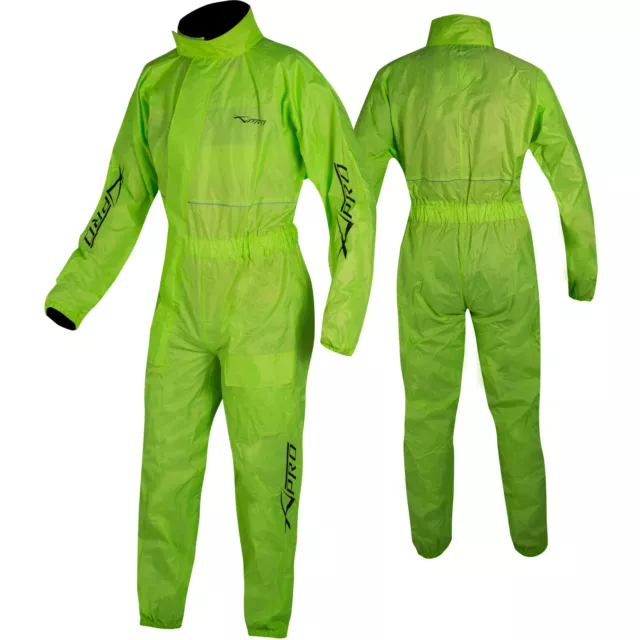 Combinaison Antipluie Moto Motard Fluo 1 Pc. Impermeable Coupe Vent Scooter