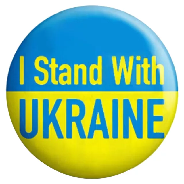 EY# Ukraine Ukrainian Map Flag Symbol Round Styles Clothes Pins 5.8cm
