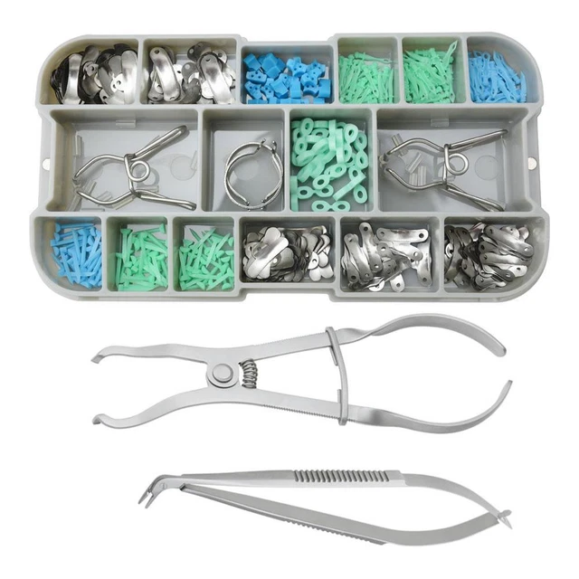Sectional Refill Wedge With Forceps Dental bands kit and Pin Tweezers