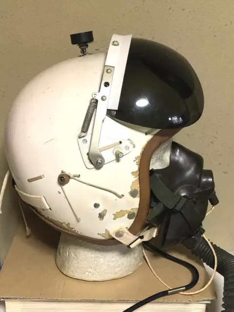 USAF U.S. Air Force Flight Helmet P-1 P-4A Helmet A-14B Oxygen Mask Bag 1950s 3