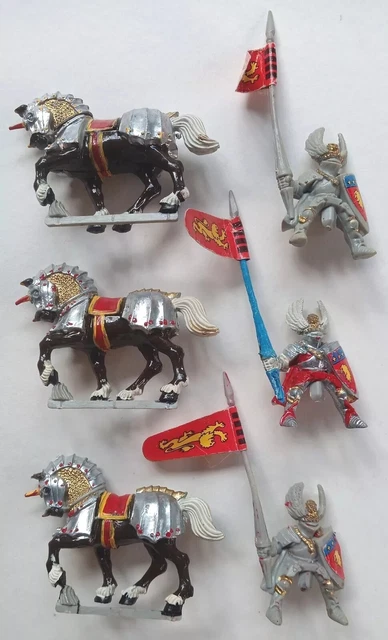 Jeu De Société "Seigneurs De Guerre Battle Masters" 1992 - Figurines Gobelins, Loups, Orque, Chevalier - Occasion