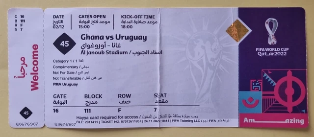 Ticket Match Brésil Serbie - Coupe Du Monde FIFA 2022 Qatar #16 - Original Rare