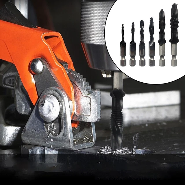 Set Maschio E Trapano M7 X 0.5 - Per Filettatura Metrica, Acciaio Rapido HSS, Con Punta Da 6.5mm - Foto 2