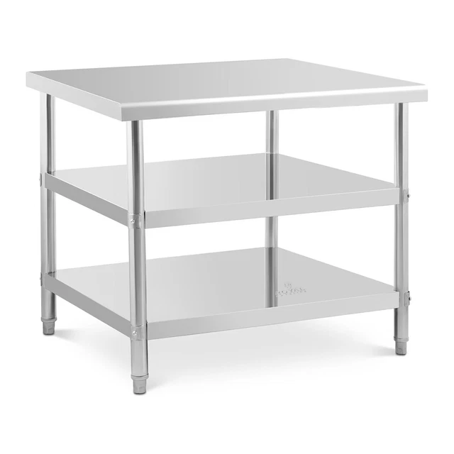 NAIZY Table de travail en acier inoxydable - Réglable en hauteur - Pour