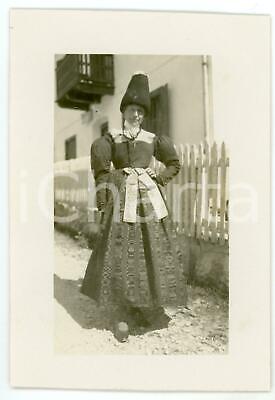 1927 SANTA CRISTINA VALGARDENA Teresa AMATI in costume tradizionale Foto 9x14 
