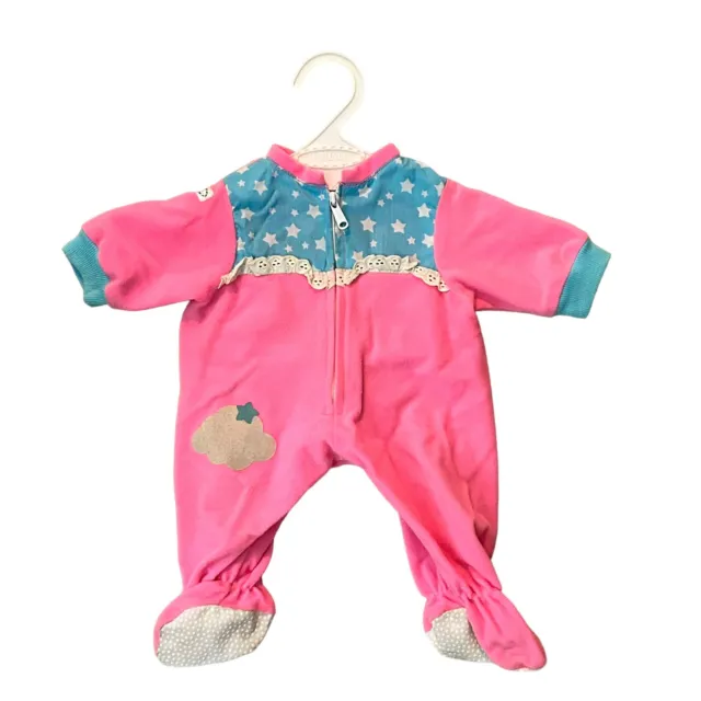 1985 Hasbro “Real Baby” 21" Doll Pink & Blue Stars Footed Sleeper Pajamas Outfit