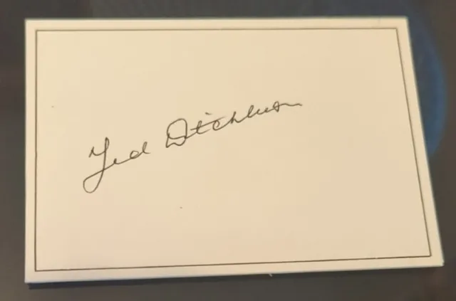 Ted Ditchburn Tottenham Hotspur England- Hand Signed Card