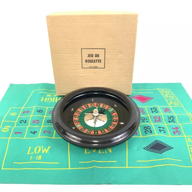 Vintage Jeu De Roulette Wheel Casino Game Made In France #7616