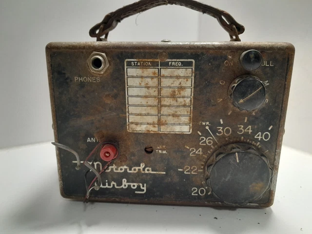 Vintage Late 1940`s Motorola AR-96-23 Airboy Aircraft Portable Radio Parts Only
