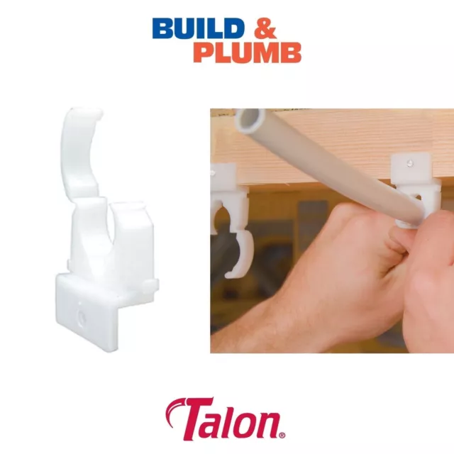 Talon Nail In Hinged EZ Joist Pipe Fixing Clips White | 15mm | 22mm