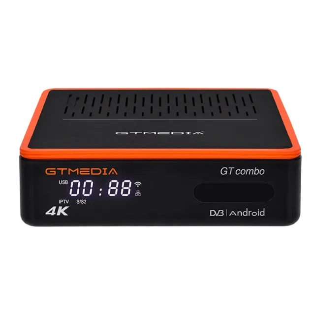 GTMEDIA 4K UHD Récepteur TV Satellite DVB-S2 Terrestre DVB-T2/câble Android Box