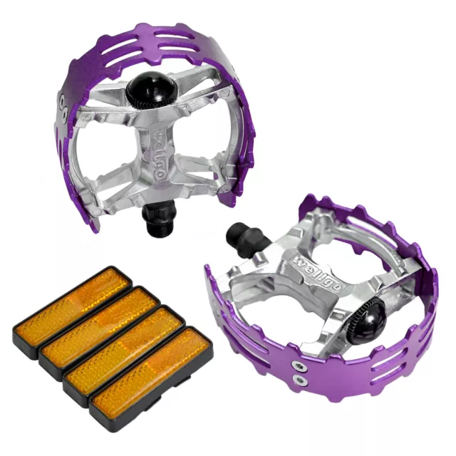 Wellgo Old school BMX MTB XC-II Bear Trap 9/16" Bicycle Pedals , Purple