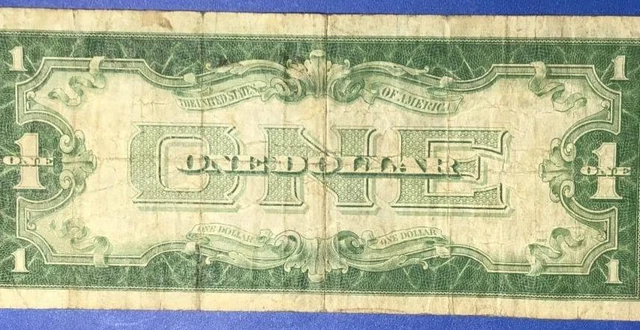1934 $1 BLUE "FUNNY BACK" SILVER Certificate! X2165! FINE! US Paper Currency!
